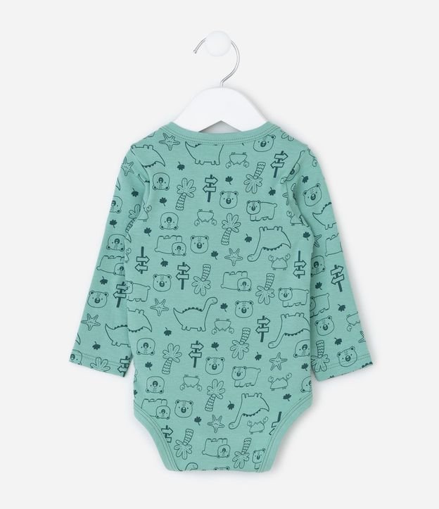 Body Bebé Manga Larga Oso y Dinos - Talle 0 a 18 meses 2