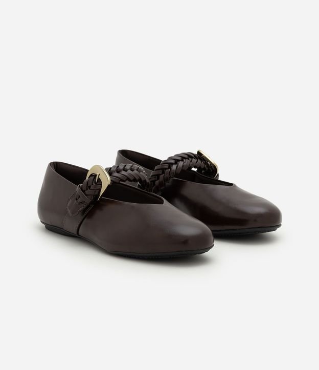 Zapatilla en PU con Tira de Trenza Ajustable 2