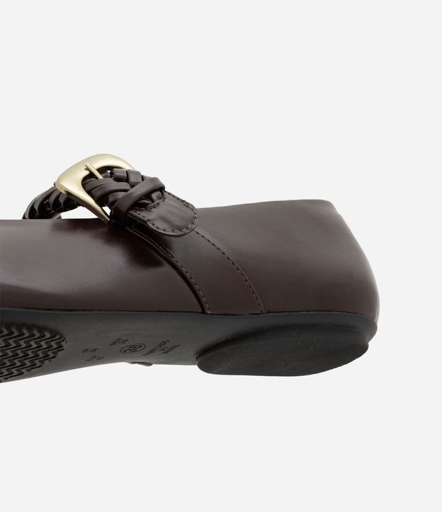 Zapatilla en PU con Tira de Trenza Ajustable 4