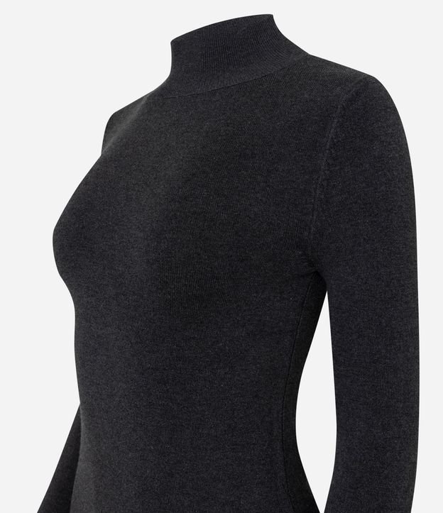 Blusa en Tricot con Manga Larga y Cuello Alto 3