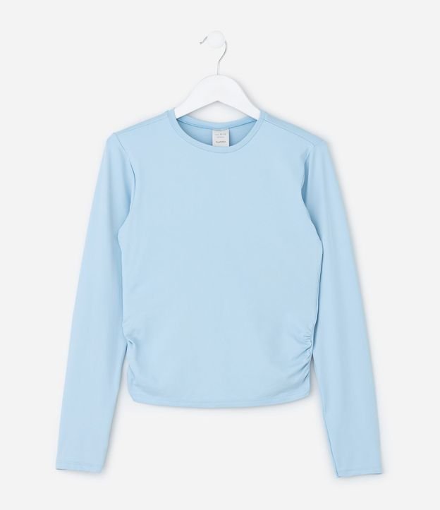 Remera Infantil Baby Look en Poliamida con Frunce Lateral – Talle 5 a 14 años 2
