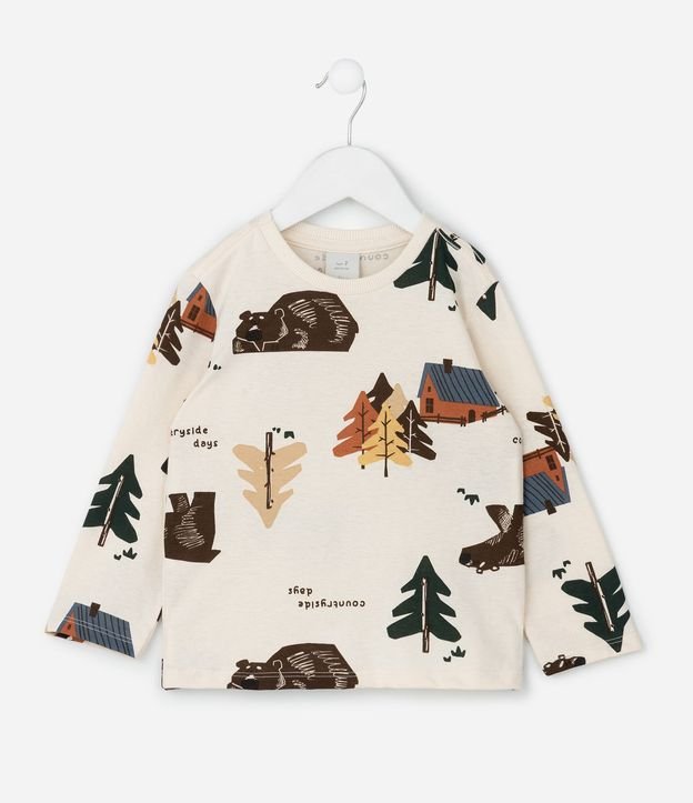 Remera Infantil con Estampado Florest– Talle 1 a 5/6 años 2
