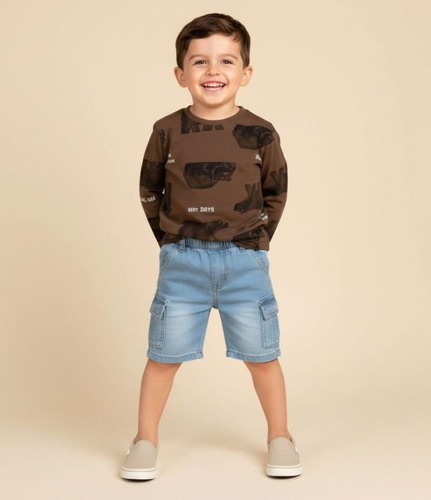 Remera Infantil con Estampado Ursos Full Print – Talle 1 a 6 años