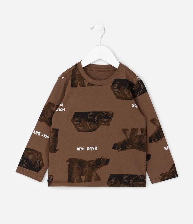 Remera Infantil con Estampado Ursos Full Print – Talle 1 a 6 años 2
