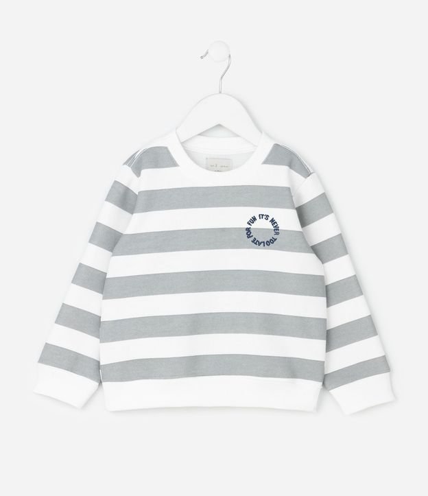 Saco Infantil Listrado con Bordado – Talle 1 a 6 años