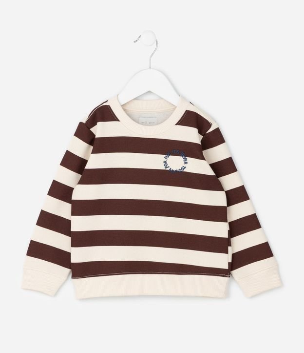 Saco Infantil Listrado con Bordado – Talle 1 a 6 años 2