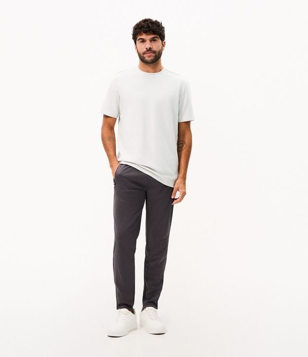 Pantalón Deportiva con Rayas Laterales y Cremallera en Bajo
