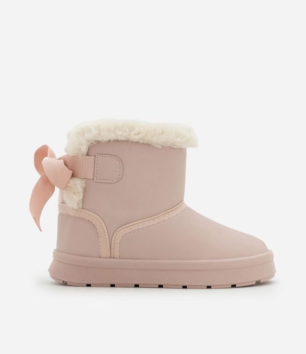 Bota Infantil con Lazo Trasero y Forro Peluche – Talle 20 al 27 2