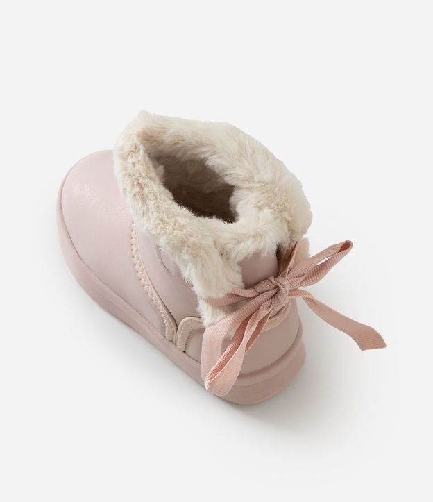 Bota Infantil con Lazo Trasero y Forro Peluche – Talle 20 al 27 4
