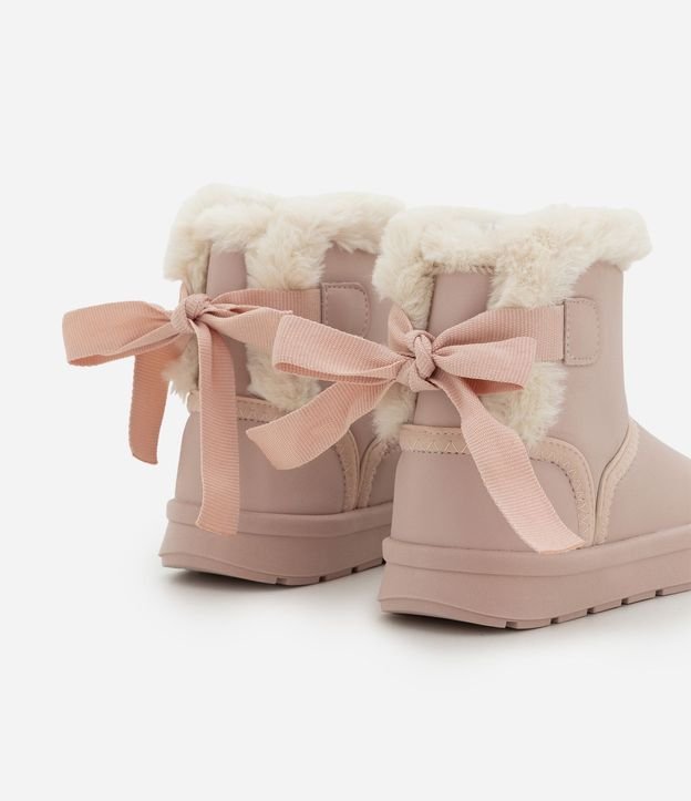Bota Infantil con Lazo Trasero y Forro Peluche – Talle 20 al 27 5