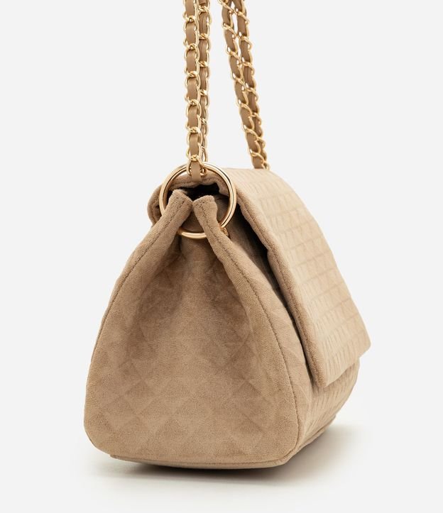 Cartera Shoulder Mediana en Gamuza con Textura Triangulos 2