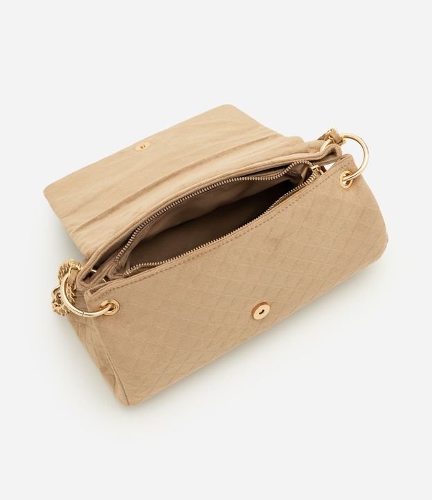 Cartera Shoulder Mediana en Gamuza con Textura Triangulos 6