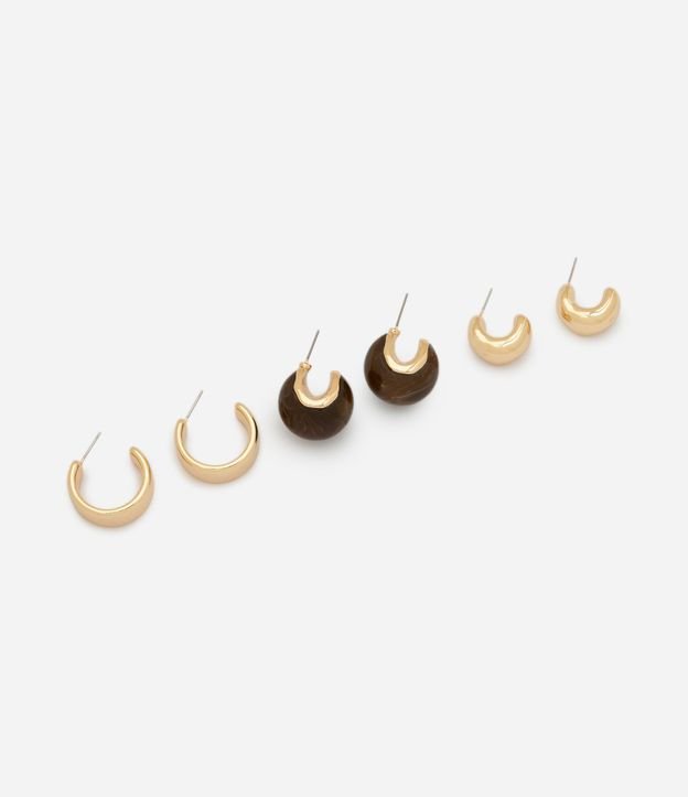 Kit 03 Argollas con Acabados Variados