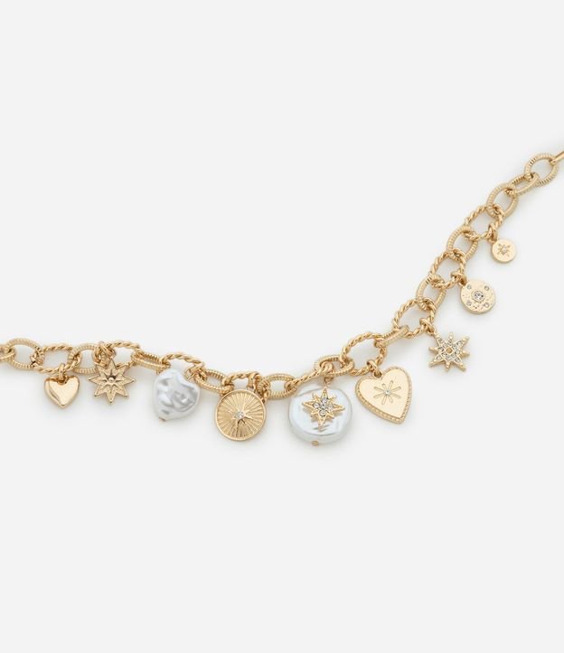 Collar Corto con Colgantes de Corazón y Símbolos 2