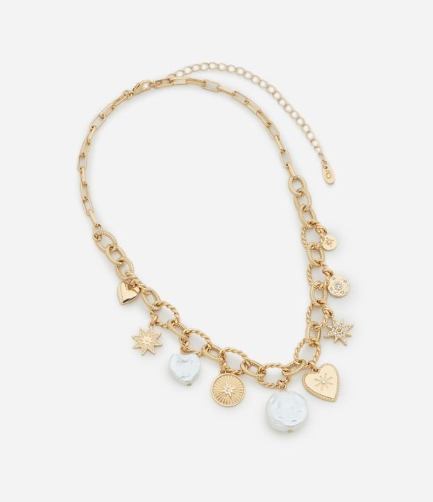 Collar Corto con Colgantes de Corazón y Símbolos 3