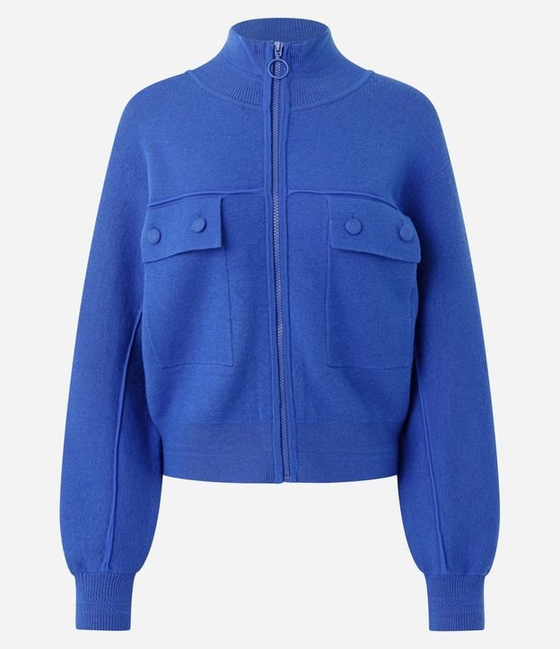 Campera Regular en Punto Pesado con Bolsillos Delanteros 7