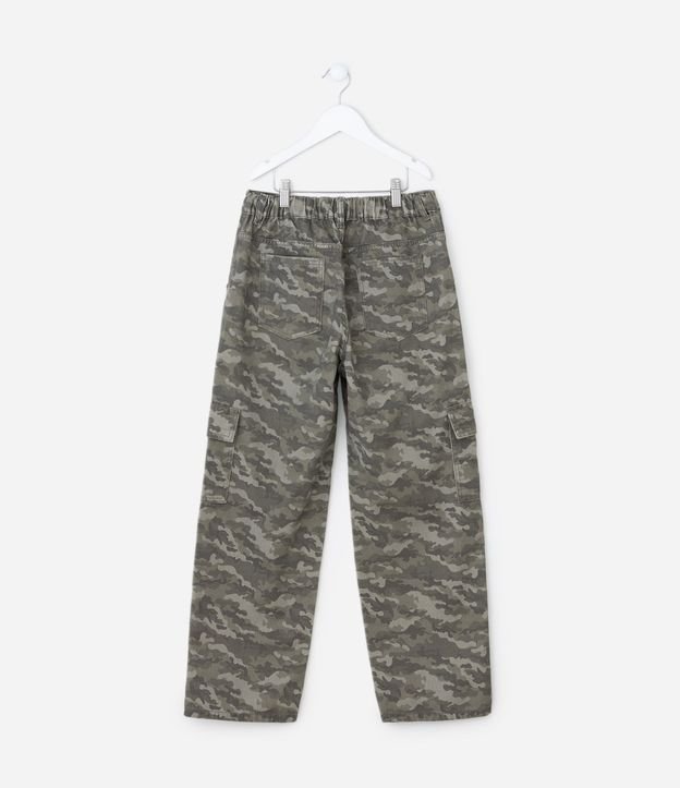 Pantalón Infantil Baggy con Estampa Camuflada – Talle 7 a 16 años 3