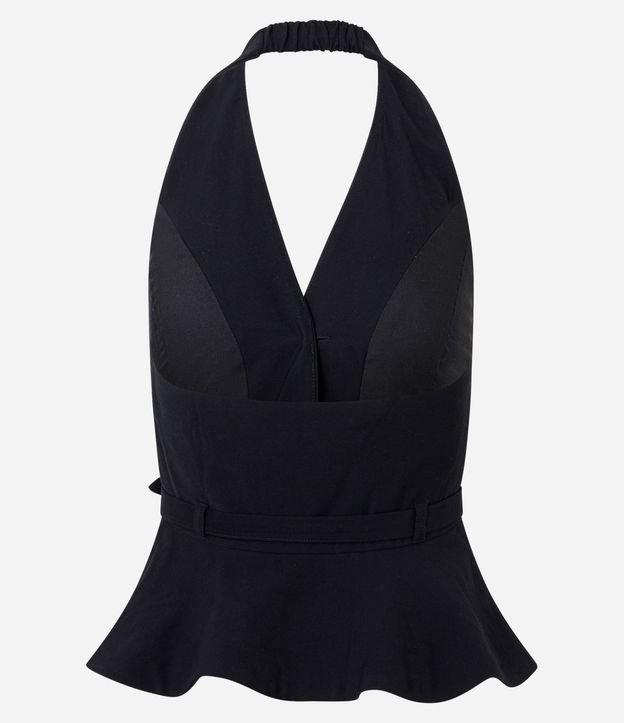 Chaleco Peplum con Cinturón y Abotonado 2