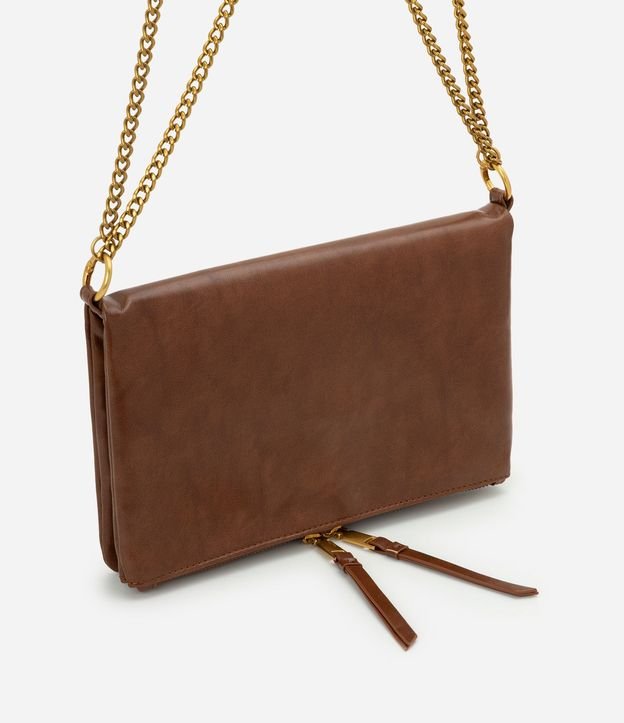 Bolsa Transversal Mediana en PU con Correa de Cadena
