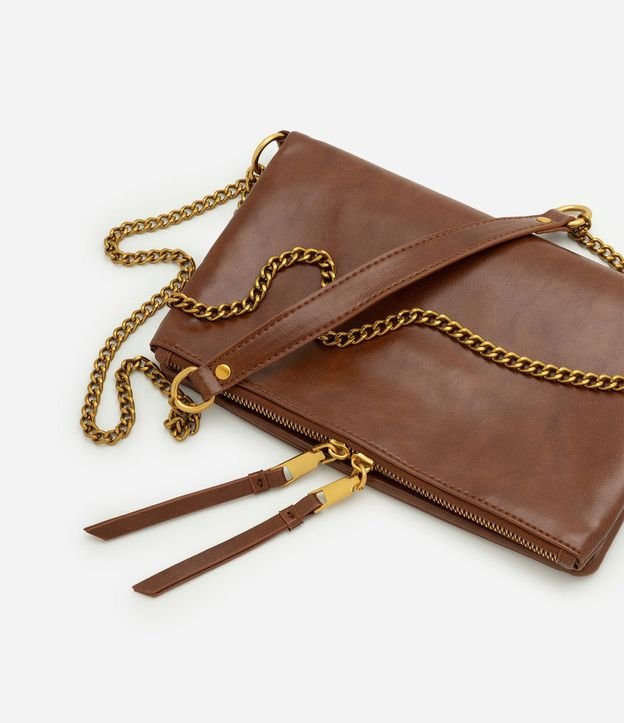 Bolsa Transversal Mediana en PU con Correa de Cadena 4