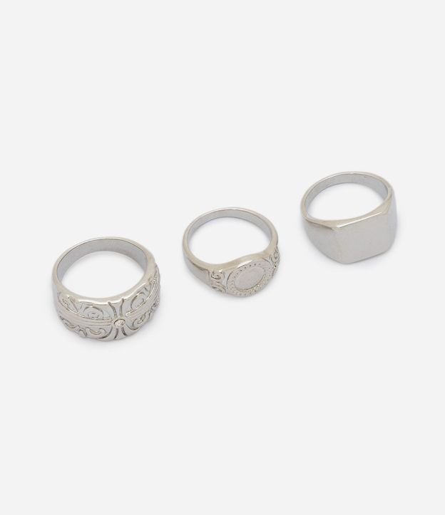 Kit 03 Anillos con Texturas y Formatos Variados 2