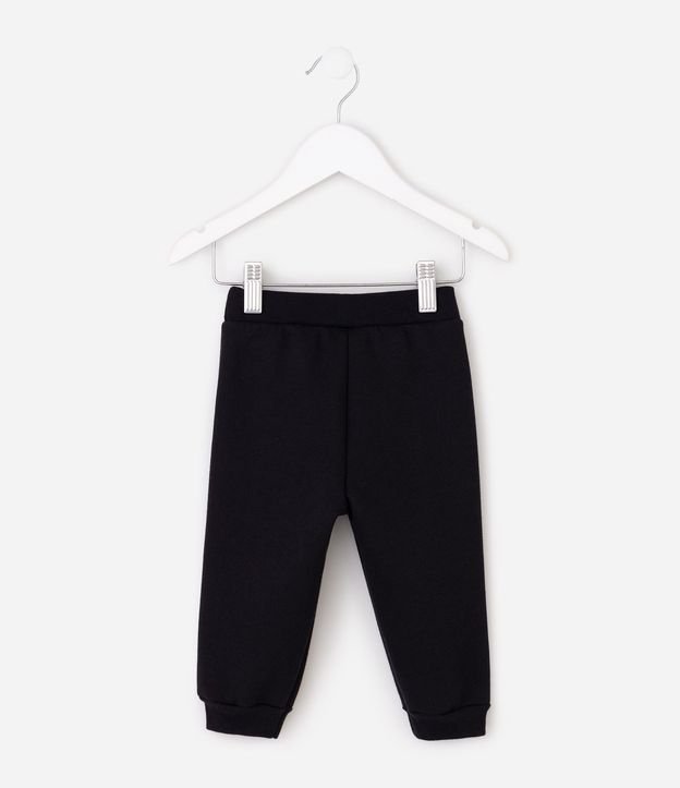 Pantalón Infantil Algodón con Felpa y Estampa de Oso – Talle 0 a 18 Meses 2