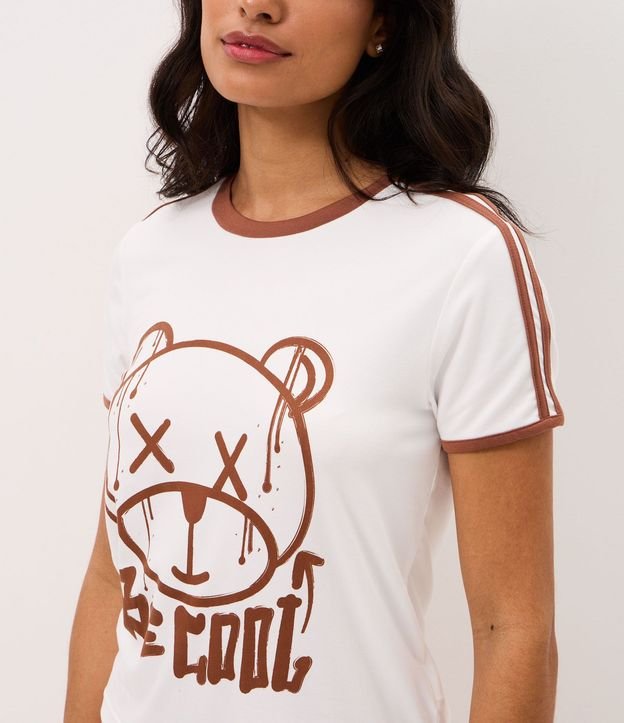 Pijama Corto en Peach Touch con Estampa de Oso 3