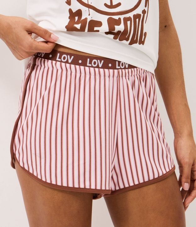 Pijama Corto en Peach Touch con Estampa de Oso 4