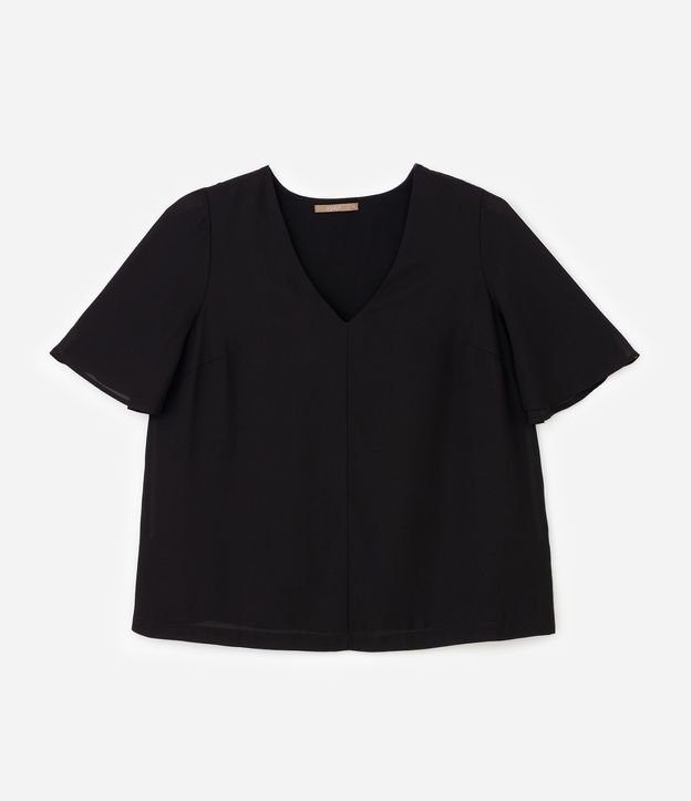 Blusa Crepé Escote V Curve & Plus Size 6