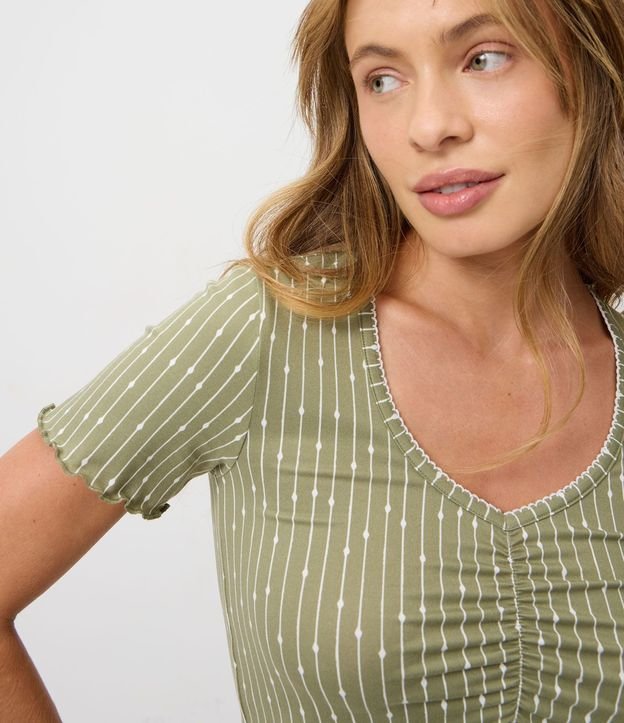 Pijama Largo en Peach Touch con Estampa Rayada 2