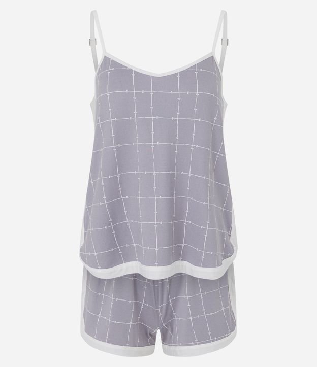 Pijama Short Doll Regular con Toque Suave y Estampa Geométrica 5