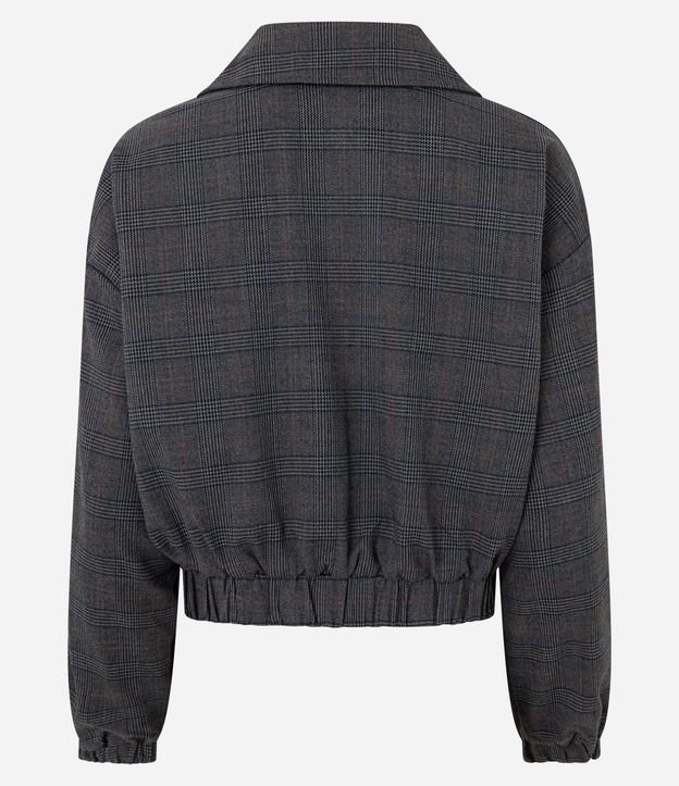 Campera Bomber Sastrería con Estampa de Cuadros 9