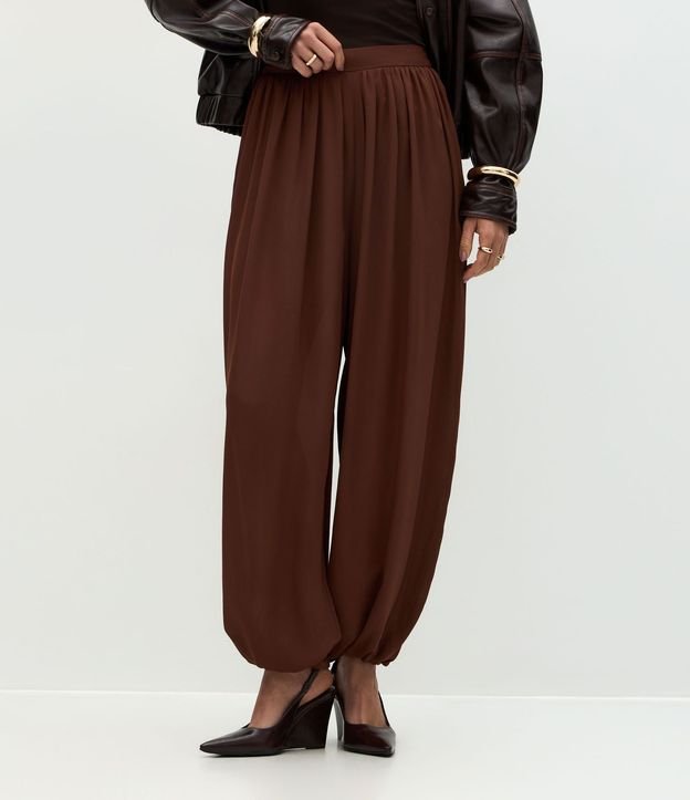 Pantalón Ballon con Transparencia y Cintura Elástica 3