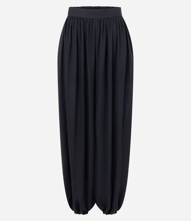 Pantalón Ballon con Transparencia y Cintura Elástica