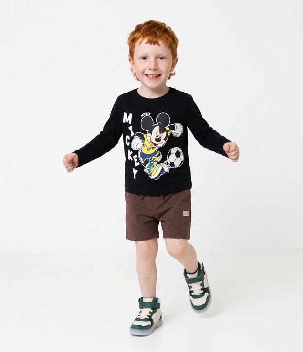 Remera Manga Larga Mickey Futebol - Talle 2 a 6 años 1
