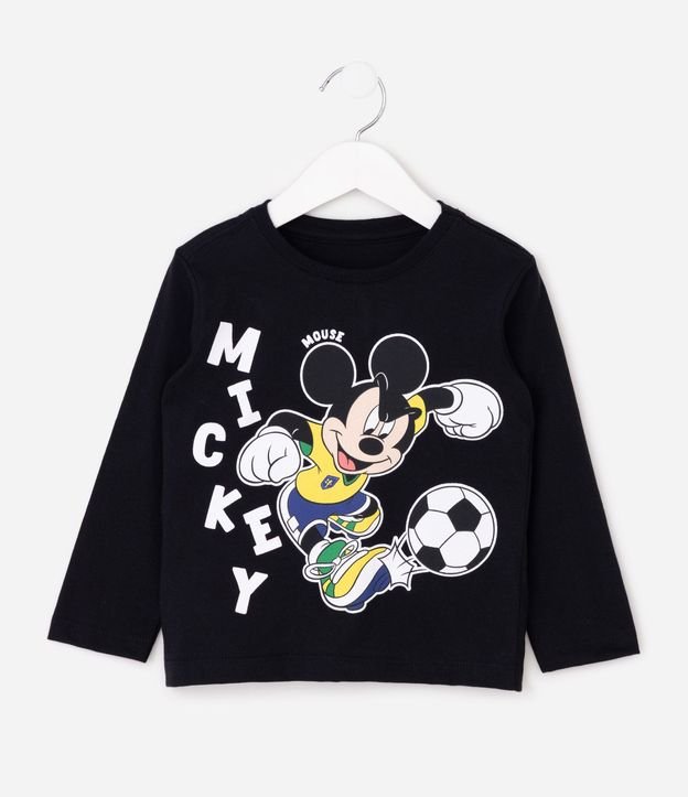 Remera Manga Larga Mickey Futebol - Talle 2 a 6 años 1