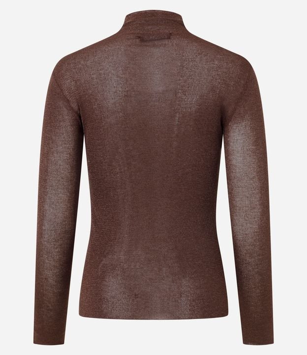 Blusa Regular en Punto con Leve Transparencia 7