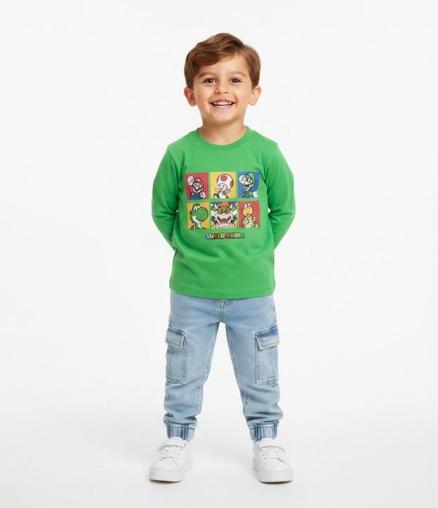 Remera Infantil en Algodón con Estampa de Super Mario – Talle 4 a 12 años