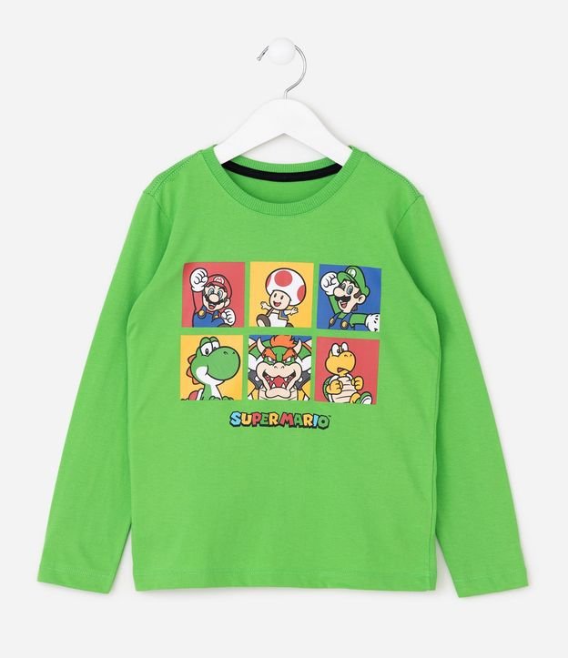 Remera Infantil en Algodón con Estampa de Super Mario – Talle 4 a 12 años 2