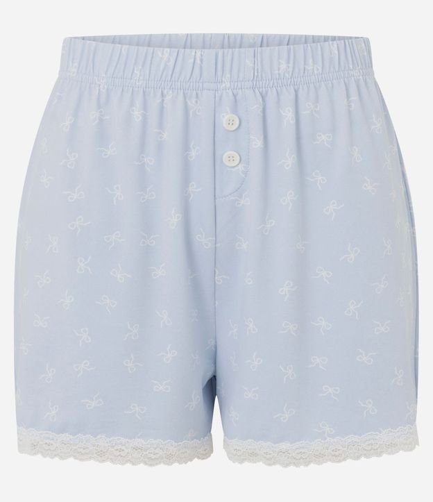 Short de Pijama en Peach Touch con Estampa de Moñitas 5