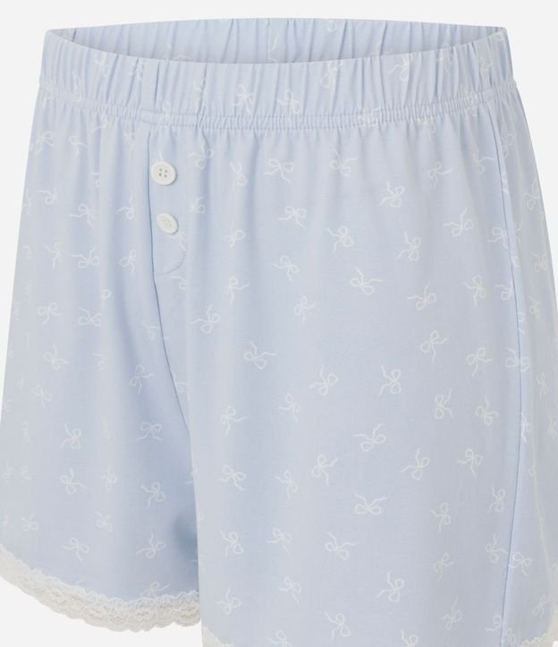 Short de Pijama en Peach Touch con Estampa de Moñitas 6