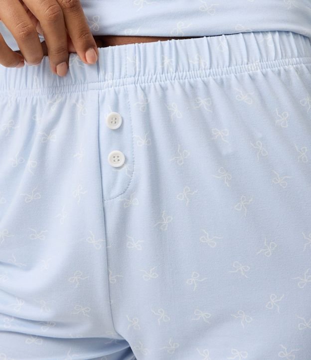 Short de Pijama en Peach Touch con Estampa de Moñitas 3