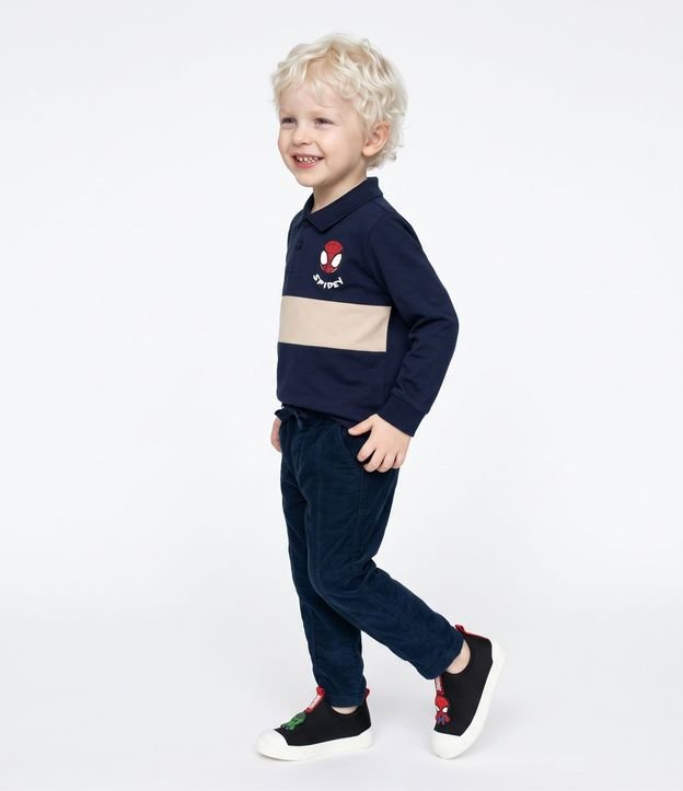 Polo Manga Larga Spidey en Bloque de Color - Talle 2 a 6 años 2