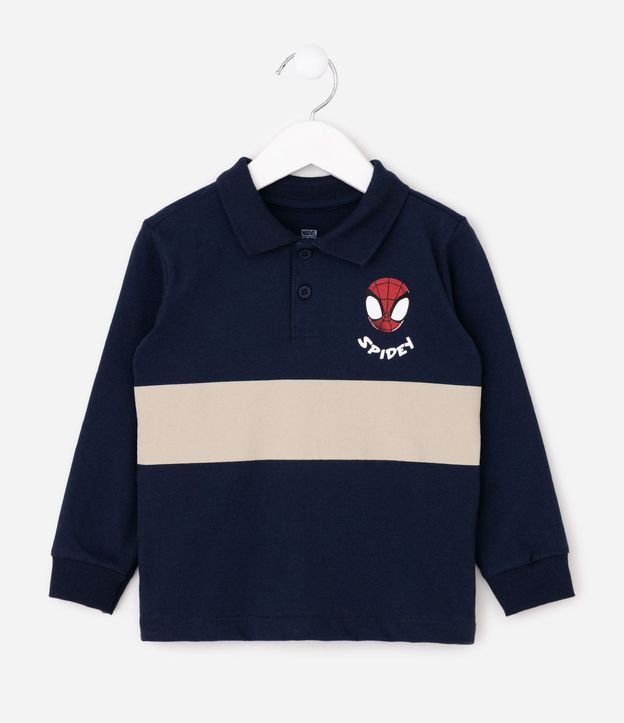 Polo Manga Larga Spidey en Bloque de Color - Talle 2 a 6 años 1