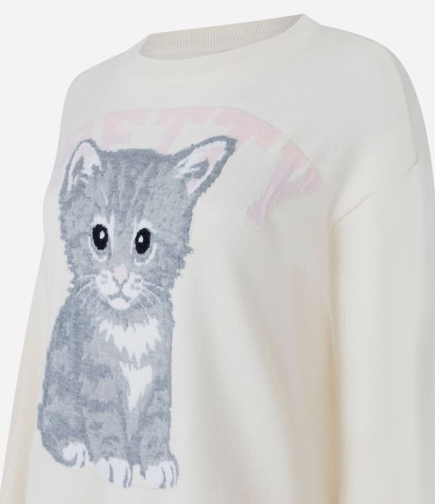 Blusa en Punto con Estampa de Gato 6