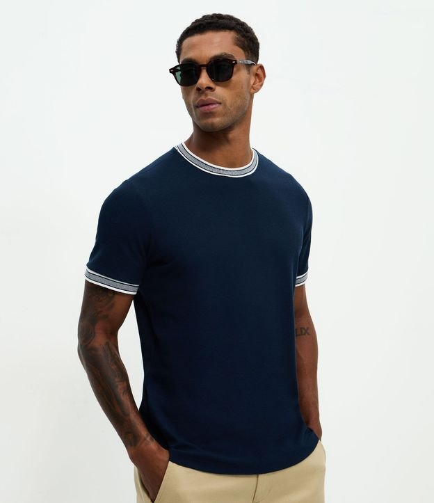 Remera Regular en Algodón Texturizado