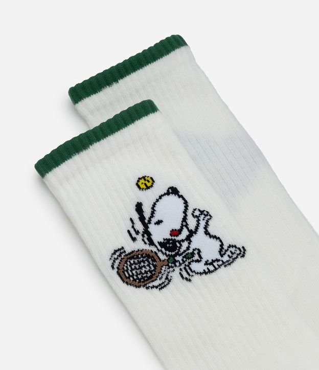 Media Caña Larga en Algodón con Estampado Snoopy 4