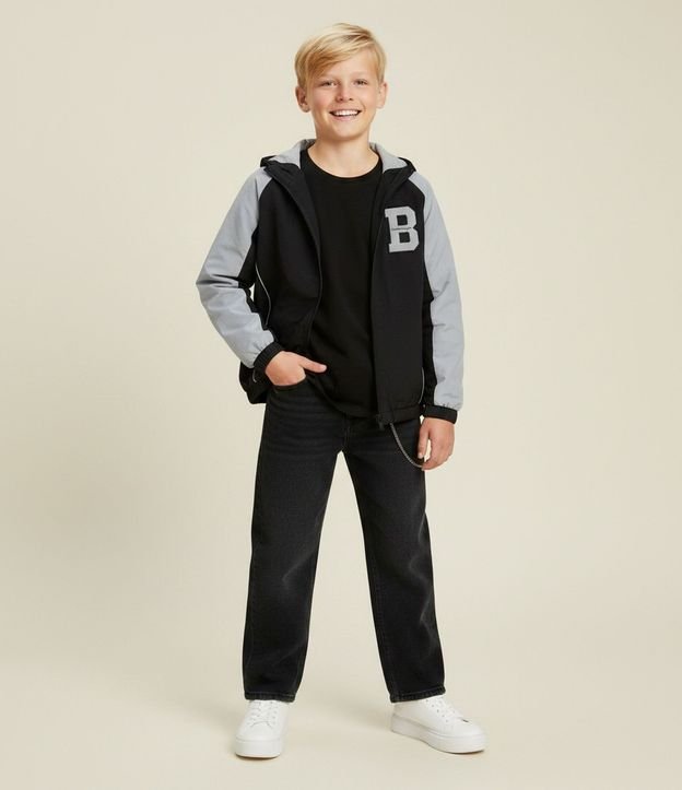 Pantalón Infantil Super Baggy en Jeans con Cadena – Talle 5 a 14 años