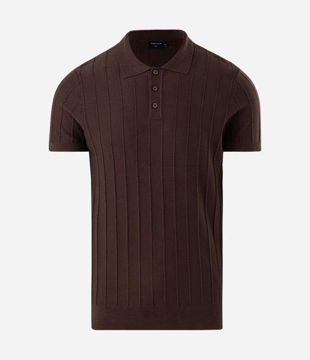 Camisa Polo en Punto con Textura Vertical 5