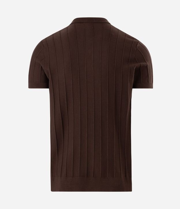 Camisa Polo en Punto con Textura Vertical 6